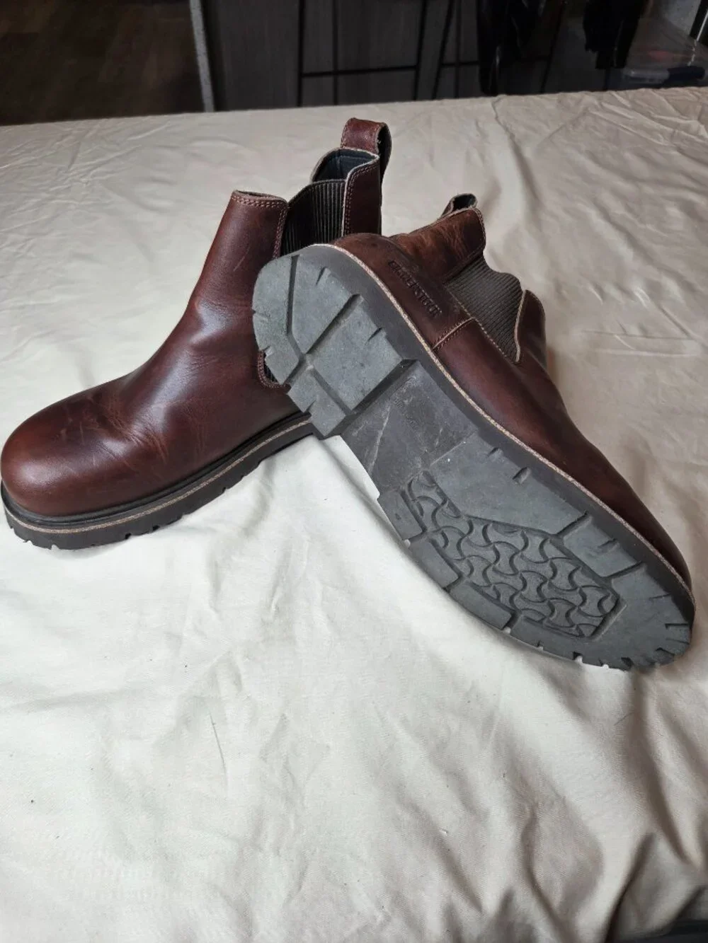 Birkenstock Brown Leather Chelsea Boots